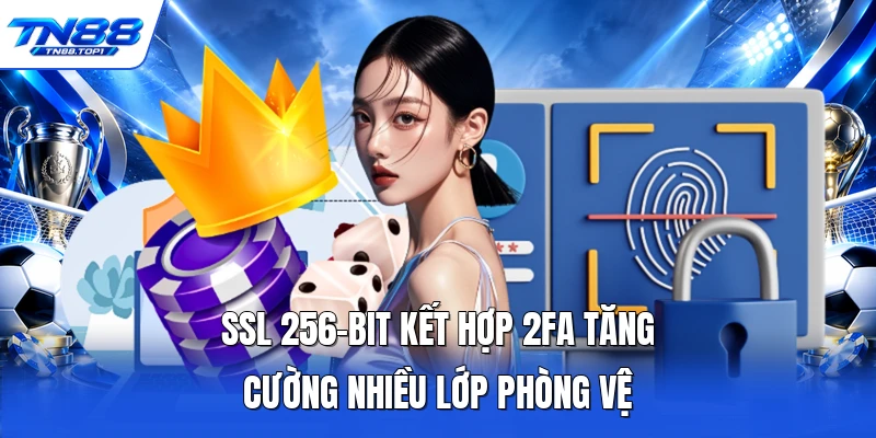 SSL 256-bit kết hợp 2FA tăng cường nhiều lớp phòng vệ